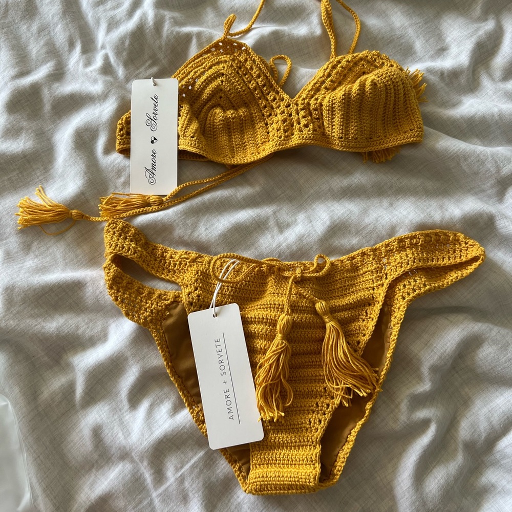 Amore + sorvete crochet bikini